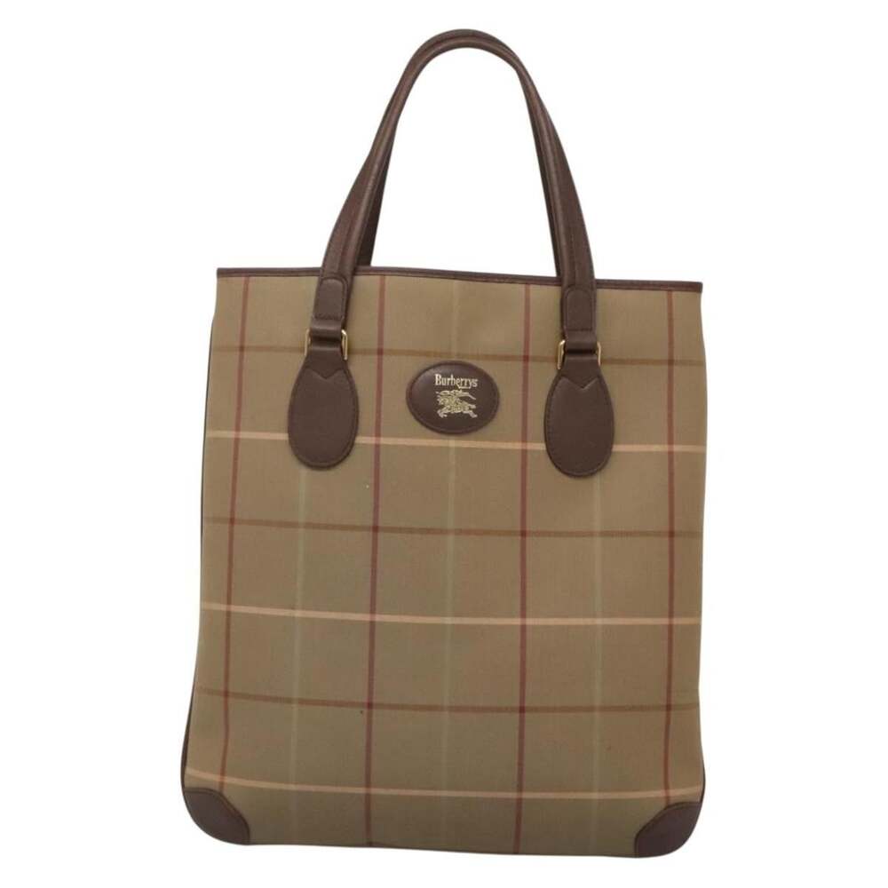 Burberry Nova Check Canvas Tote Bag Beige